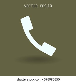 Flat icon of a phone. vector illustration