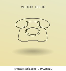 Flat icon of a phone. vector illustration