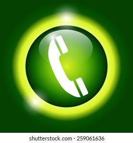 Flat icon of a phone. Vector illustrator - Shutterstock ID 259061636