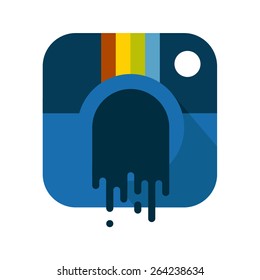 flat icon photo illustration