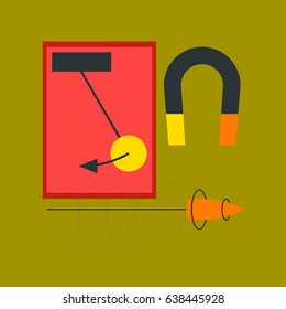 flat icon Physics lesson magnet
