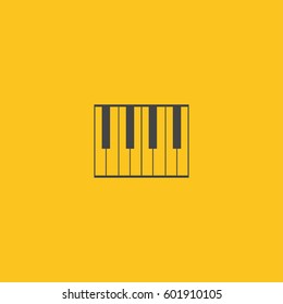 Flat icon of piano buttons