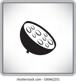 Flaches Symbol. Ein Stück Wurst.