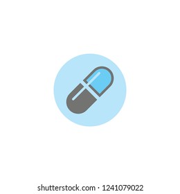 Flat icon pill medicine