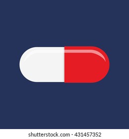 Flat icon pill. Vector illustration.