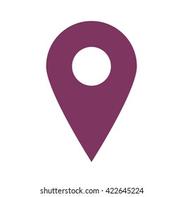 Flat icon pin. Vector illustration.