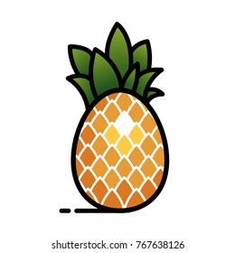 Flat icon pineapple. MBE style