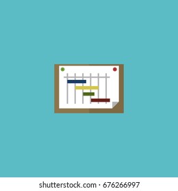 Flat Icon Planning Element. Vector Illustration Of Flat Icon Schedule  Isolated On Clean Background. Can Be Used As Schedule, Graph And Scheme Symbols.