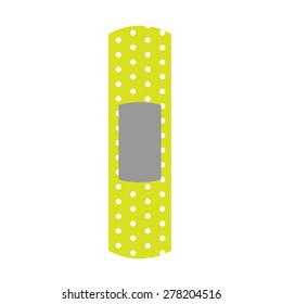 Flat Icon of Plaster Isolated on White Background. Vector Illustration