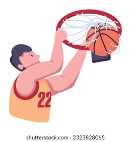 Flat icon of player goal 