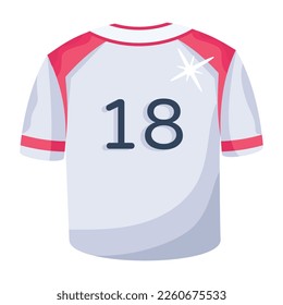 A flat icon of player shirt 
