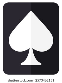 Flat icon of playing card spades symbol.