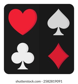 Flat icon of playing cards.