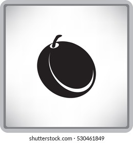 Flat icon. Plum.