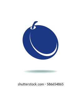 Flat icon. Plum.