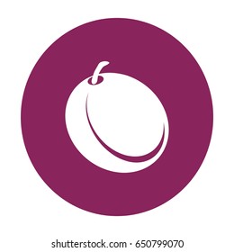 Flat icon. Plum.