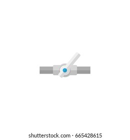 Flat Icon Plumbing Element. Vector Illustration Of Flat Icon Pipeline Valve Isolated On Clean Background. Can Be Used As Plumbing, Pipeline And Valve Symbols.