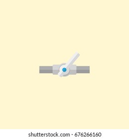 Flat Icon Plumbing Element. Vector Illustration Of Flat Icon Pipeline Valve Isolated On Clean Background. Can Be Used As Plumbing, Pipeline And Valve Symbols.