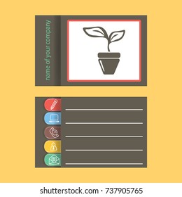 Icono plano. Una olla con la planta.