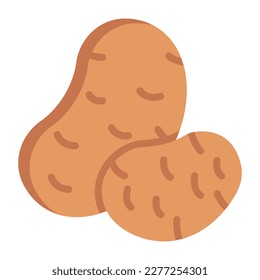 Flat icon of potatoes, editable design 