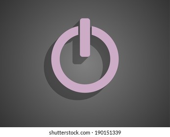 Flat icon of power