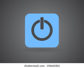 Flat icon of power