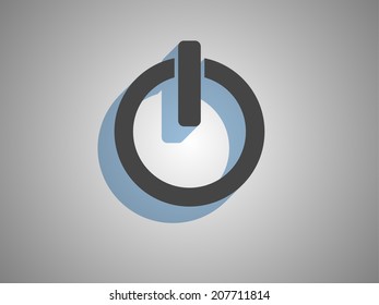 Flat icon of power
