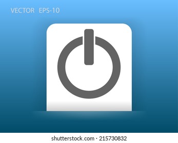 Flat icon of power