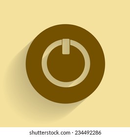 Flat icon of power