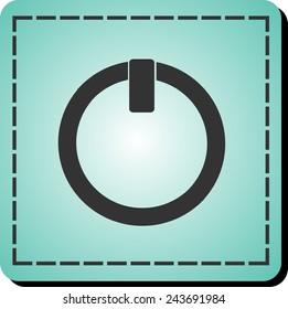 Flat icon of power