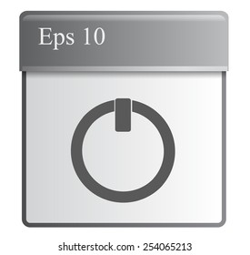 Flat icon of power