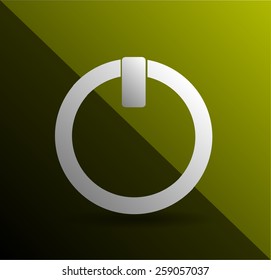 Flat icon of power