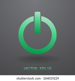 Flat icon of power