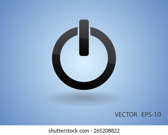 Flat icon of power