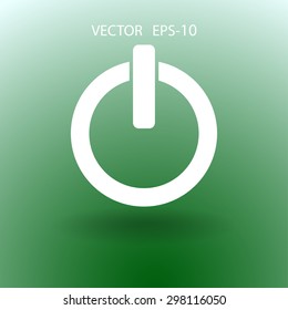 Flat icon of power