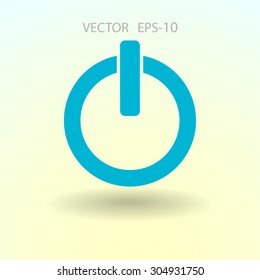 Flat icon of power