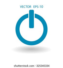 Flat icon of power