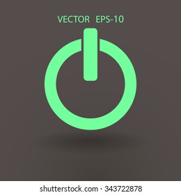 Flat icon of power