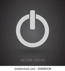 Flat icon of power