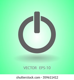 Flat icon of power