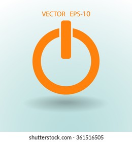Flat icon of power
