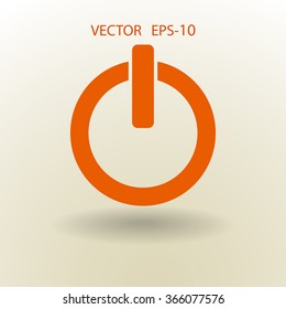 Flat icon of power
