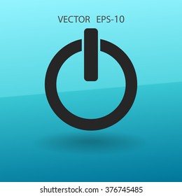 Flat icon of power