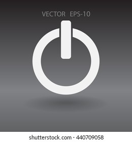 Icono plano de poder