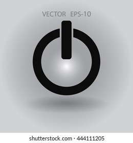 Icono plano de poder