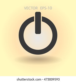 Flat icon of power