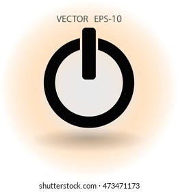 Flat icon of power