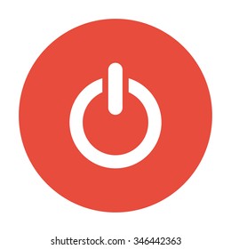 Flat icon of power. Flat design style eps 10