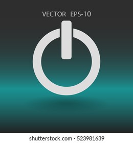 Icono plano de poder. ilustración vectorial