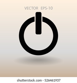 Icono plano de poder. ilustración vectorial